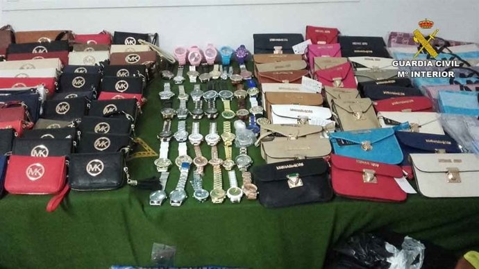 Artículos falsificados intervenidos por la Pafif