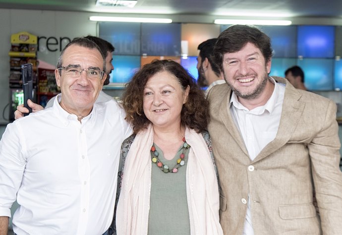 Juan Pedro Yllanes, Mae de la Concha y Alberto Jarabo en el Palma Arena