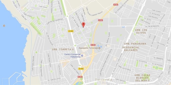 Zona de urbanizaciones de Torrevieja