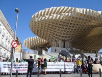 Profesores en huelga de la US seguirán "expectantes" el acuerdo de la mesa sectorial y piden más implicación a la Junta