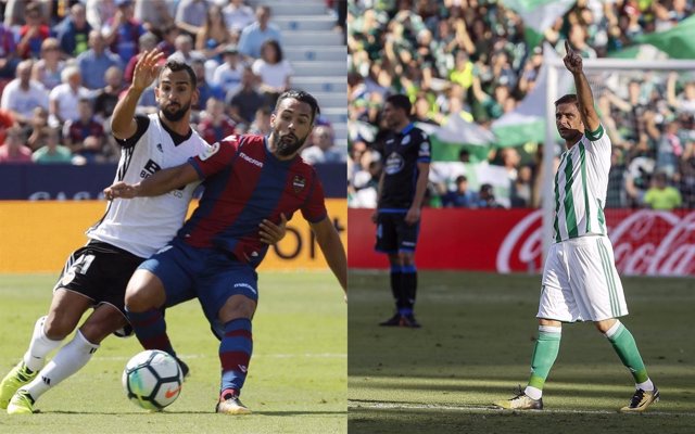 Levante y Valencia en el derbi; Joaquín golea con el Betis