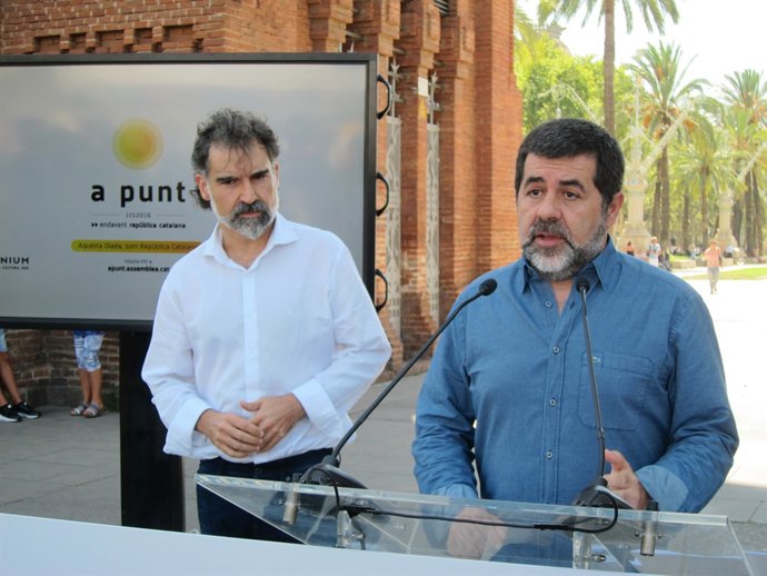 Jordi Cuixart (Òmnium) i Jordi Sànchez (ANC)