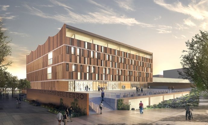 Recreación del futuro complejo deportivo Camp del Ferro de Barcelona