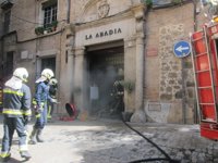 Extinguido un incendio en la cocina de la cervecería La Abadía de Toledo