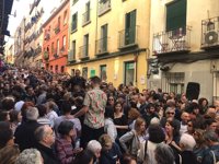 Miembros de Podemos, ERC y entidades separatistas reconvierten el acto pro 1-O en "defensa de la libertad de expresión"