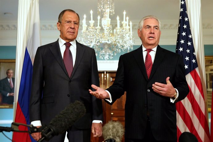 Sergei Lavrov y Rex Tillerson