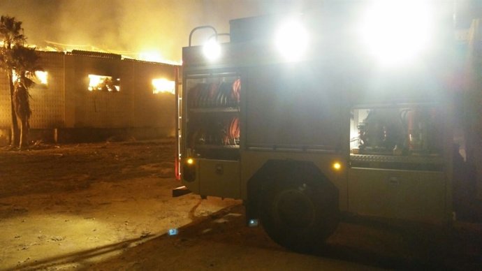 Incendio en un pajar en Benalup