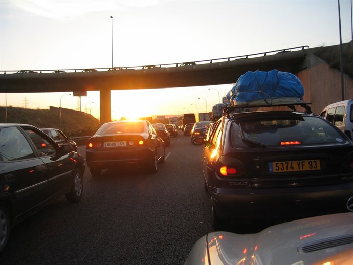 Atasco al atardecer