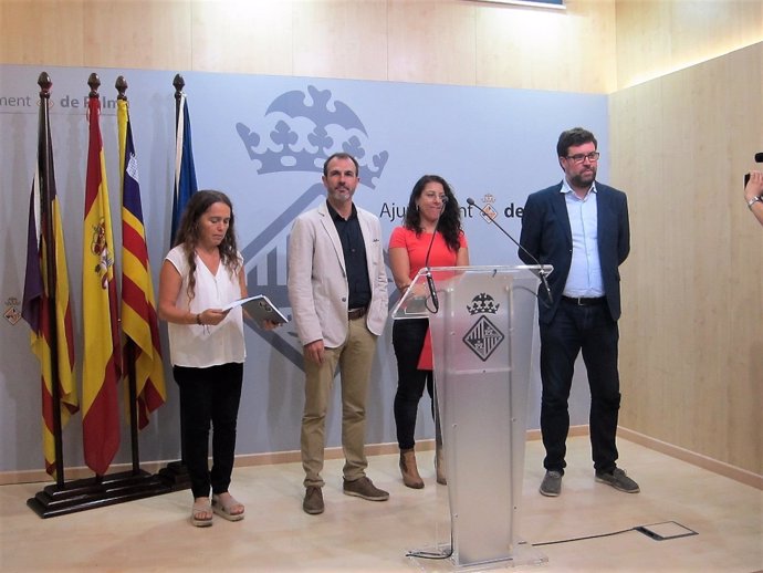 Ramos, Barceló, Pastor y Noguera durante la rueda de prensa