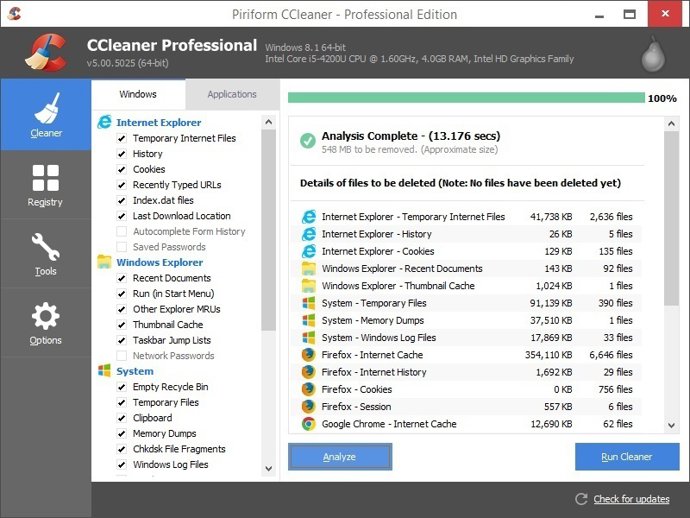 CCleaner, de Piriform