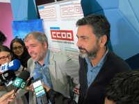 Unai Sordo (CC.OO.) plantea en Santiago "ir hacia los 1.000 euros" de salario mínimo