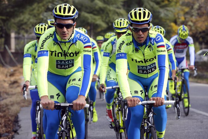 Ivan Basso junto a Alberto Contador