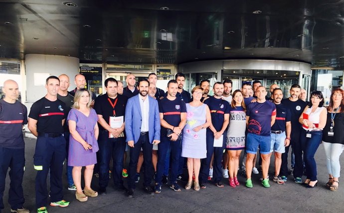 El PSOE en el aeropuerto de Málaga 