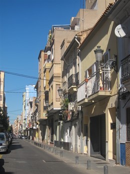 Imatge d'un carrer del barri valencià del Cabanyal