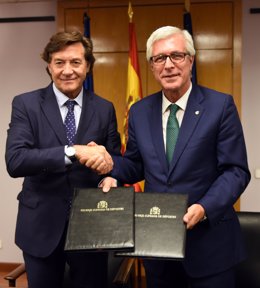 José Ramón Lete (CSD) y el alcalde de Tarragona, Josep Félix Ballesteros