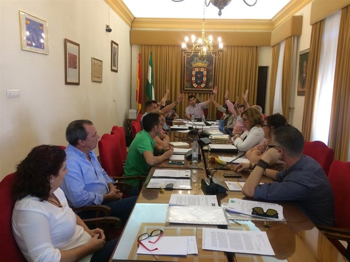 Pleno del Ayuntamiento de Valverde del Camino (Huelva).