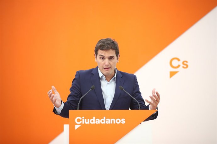 Albert Rivera intervé després de la reunió de l'Executiva de Ciutadans