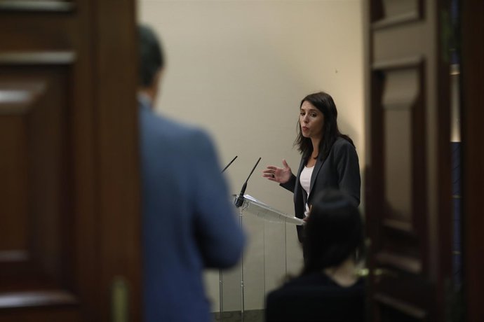 Rueda de prensa de Irene Montero en el Congreso