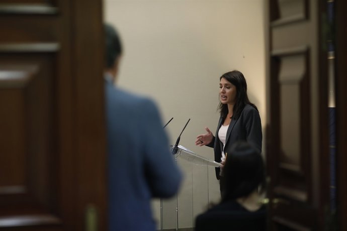 Roda de premsa d'Irene Montero al Congrés