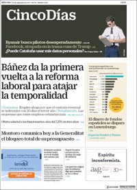 Las portadas de los periódicos económicos de hoy, miércoles 20 de septiembre