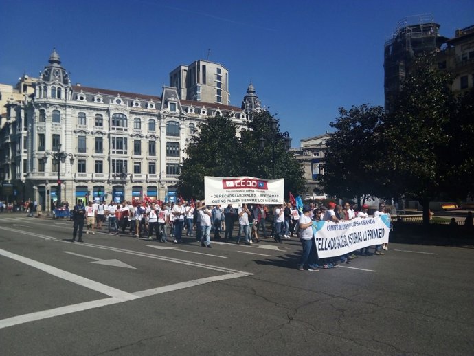 Manifestación de trabajadores de Capsa