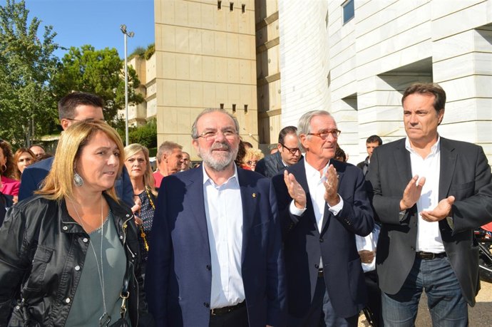El exalcalde de Barcelona X.Trias con el pte de la diputación de Lleida J.Reñé