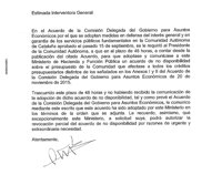 Hacienda detalla por carta a la Generalitat su no disponibilidad de crédito
