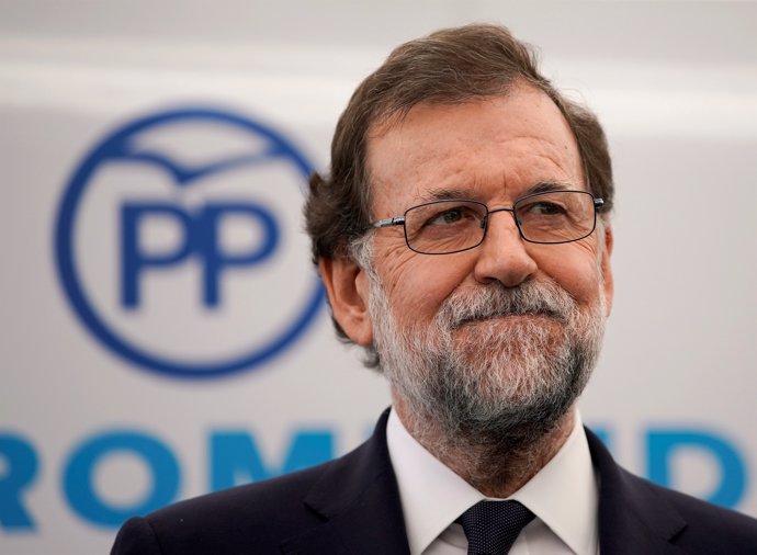 Spain's Prime Minister Mariano Rajoy speaks at a People's Party (PP) event on vi
