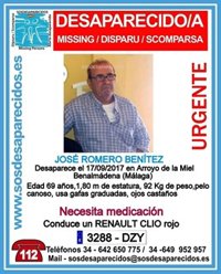 Buscan a un hombre de 69 años desaparecido el pasado domingo en Arroyo de la Miel