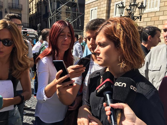 La coordinadora de comunicación de CatComú, E.Alamany