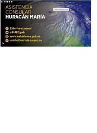 Exteriores aconseja a los españoles en el Caribe que se registren ante la llegada del huracán María