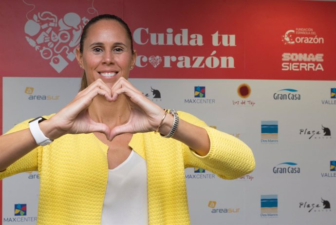Amaya Valdemoro en un acto de la Fundación Española del Corazón