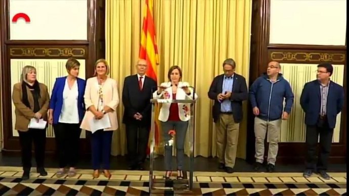 Exptes.Del Parlament, Pta.C.Forcadell i membres de la Taula querellats per 1-O