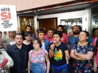 La CUP a la Policía: "Si quieren entrar deberán pasar encima de nuestros cuerpos"