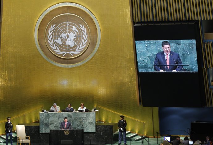 Paraguayan President Horacio Manuel Cartes Jara addresses the 72nd United Nation