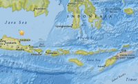 Registrado un terremoto de magnitud 5,7 al norte de las costas de Java (Indonesia)