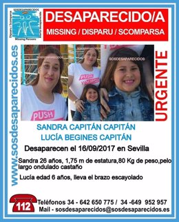 La Policía busca a una mujer desaparecida junto con su hija