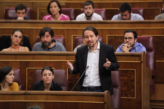 Pablo Iglesias en la sessió de control al Govern al Congrés