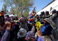 El diálogo con los pobladores de Achacachi, en un cuarto intermedio