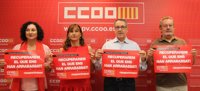 CCOO PV presenta una campaña para "recuperar" los 23.000 puestos de trabajo "arrebatados" durante la crisis