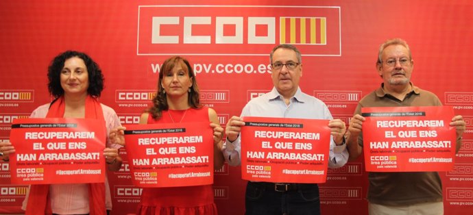 CCOO PV presenta la campaña 'Vamos a recuperar lo arrebatado'