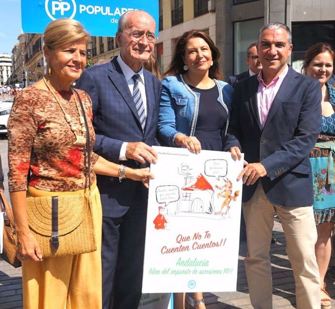 Oña, De la Torre, Crespo y Bendodo impuesto de sucesiones 2017 campaña