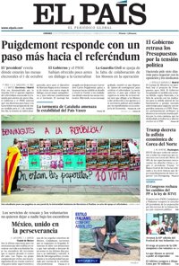 Las portadas de los periódicos de hoy, viernes 22 de septiembre de 2017