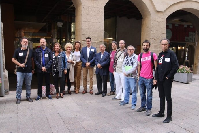 Concejales del Comú, PDeCAT, ERC y la CUP en Lleida