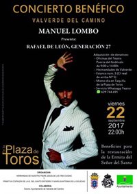 Manuel Lombo ofrece este viernes un concierto benéfico en Valverde del Camino (Huelva)