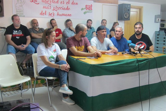 Andrés Bódalo, en rueda de prensa tras conseguir el tercer grado penitenciario.