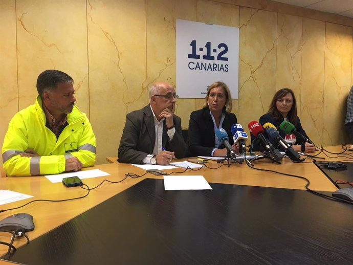 Rueda de prensa para informar de la situación del incendio de Gran Canaria