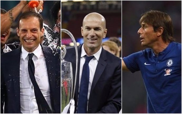 Allegri, Zidane y Conte, aspirantes al The Best