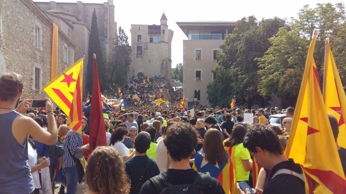 Concentración en Girona