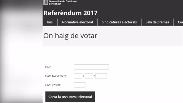 Disponible la web que indica a cada catalán dónde votar